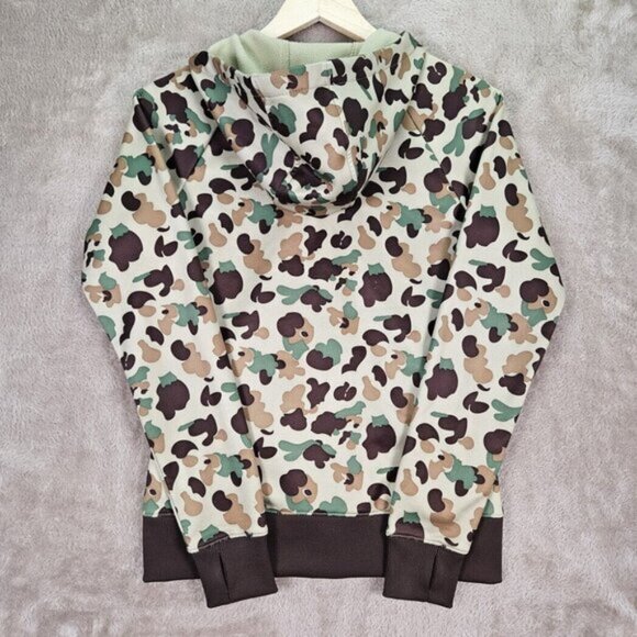 Burton Snowboards Hoodie Full Zip Sweatshirt Camouflage Long Sleeve Women's Sz S - Picture 2 of 10